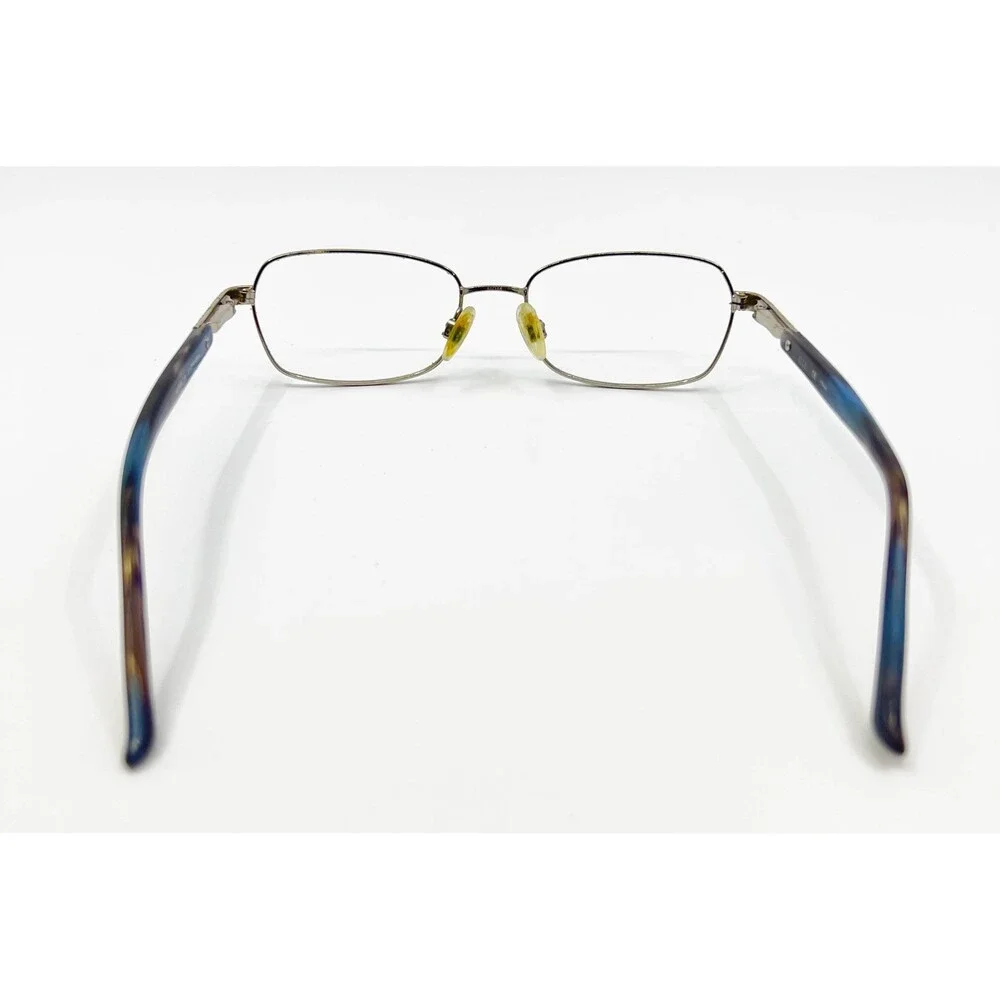 Elle Eyeglasses Womens Silver Blue EL13465 Metal Rectangle 51-16-135